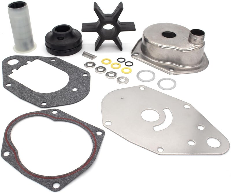 QUICKMARINER QuickMarine 812966A12 Water Pump Impeller Repair Kit for Mercury Marine 4 Stroke 30-60 HP Outboard Motors Replacement 46-812966A12 Sierra 18-3690 Boat Engine - Image 1